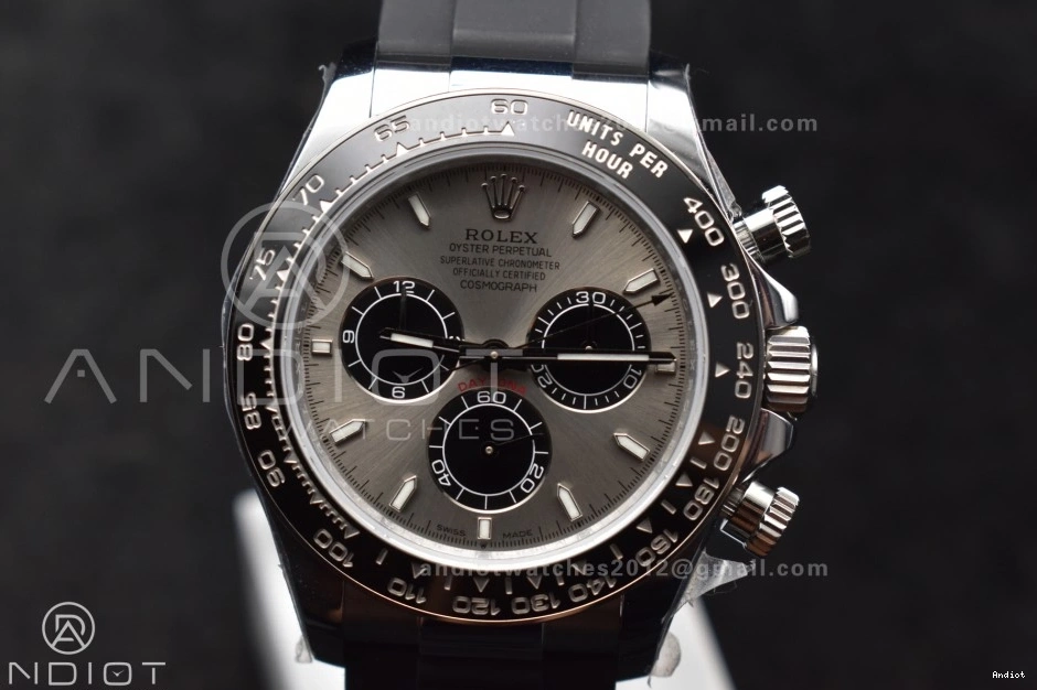 Best Daytona HighPerformance on V6 1:1 Dial SH4131 (Weighted) 811 Strap QF Gray Edition Oysterflex Black 126519 0815